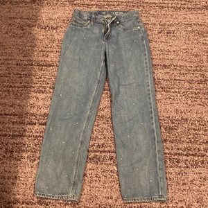 Gap kids high rise 90s loose jeans with gems!